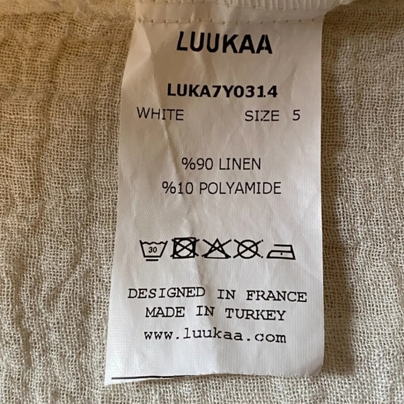 Luukaa linen asymmetrical white duster - Picture 5 of 8